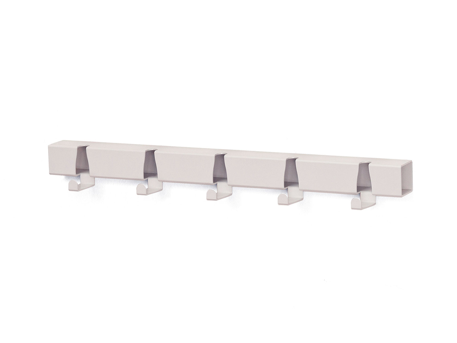 Wall Mounted Coat Rack by the Meter White, Industrial Heavy Duty Metal 2 -  5 or 10 Hooks.