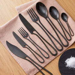 Outline cutlery black gloss finish 18/08 stainless steel