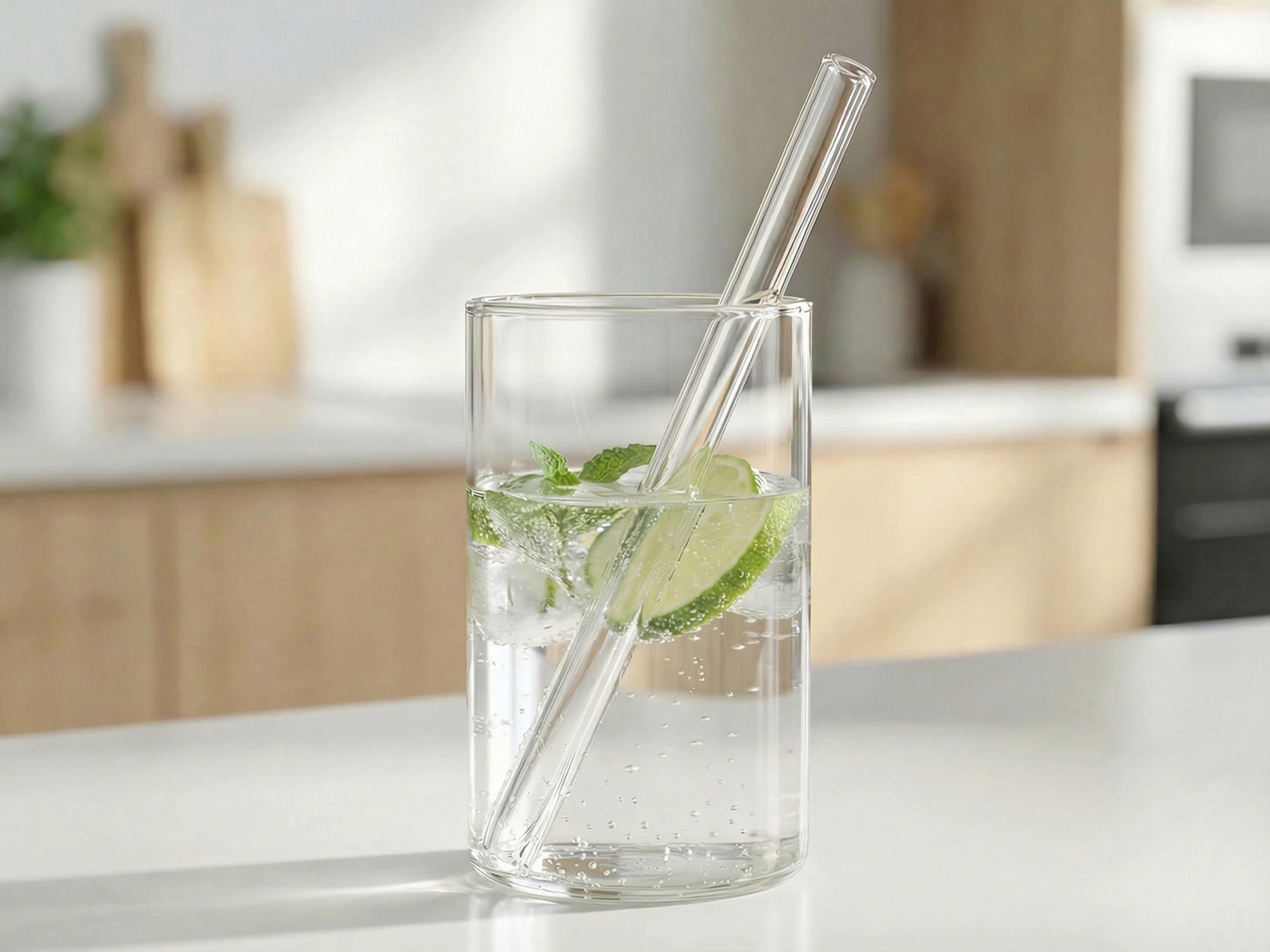 Glass straws made from durable borosilicate glass – mix and match 12 – 21 cm straight drinking straws
