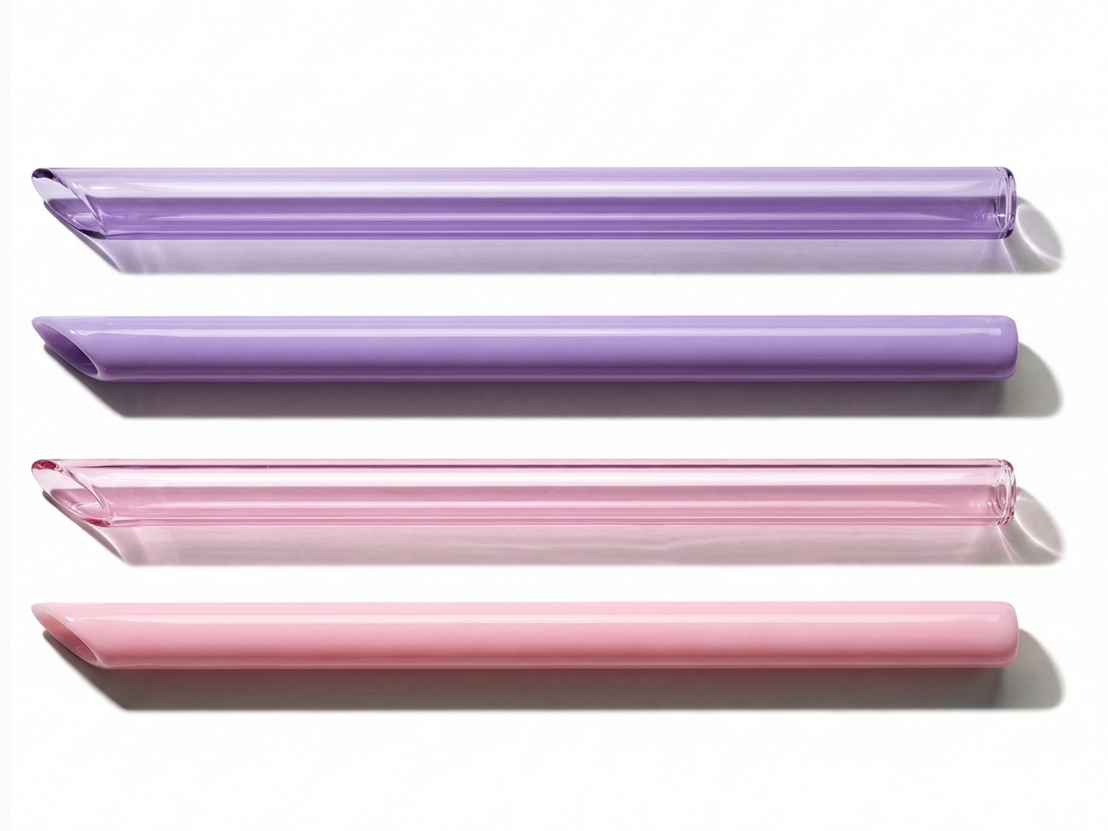 Glass straws made from durable borosilicate glass – mix and match 12 – 21 cm straight drinking straws