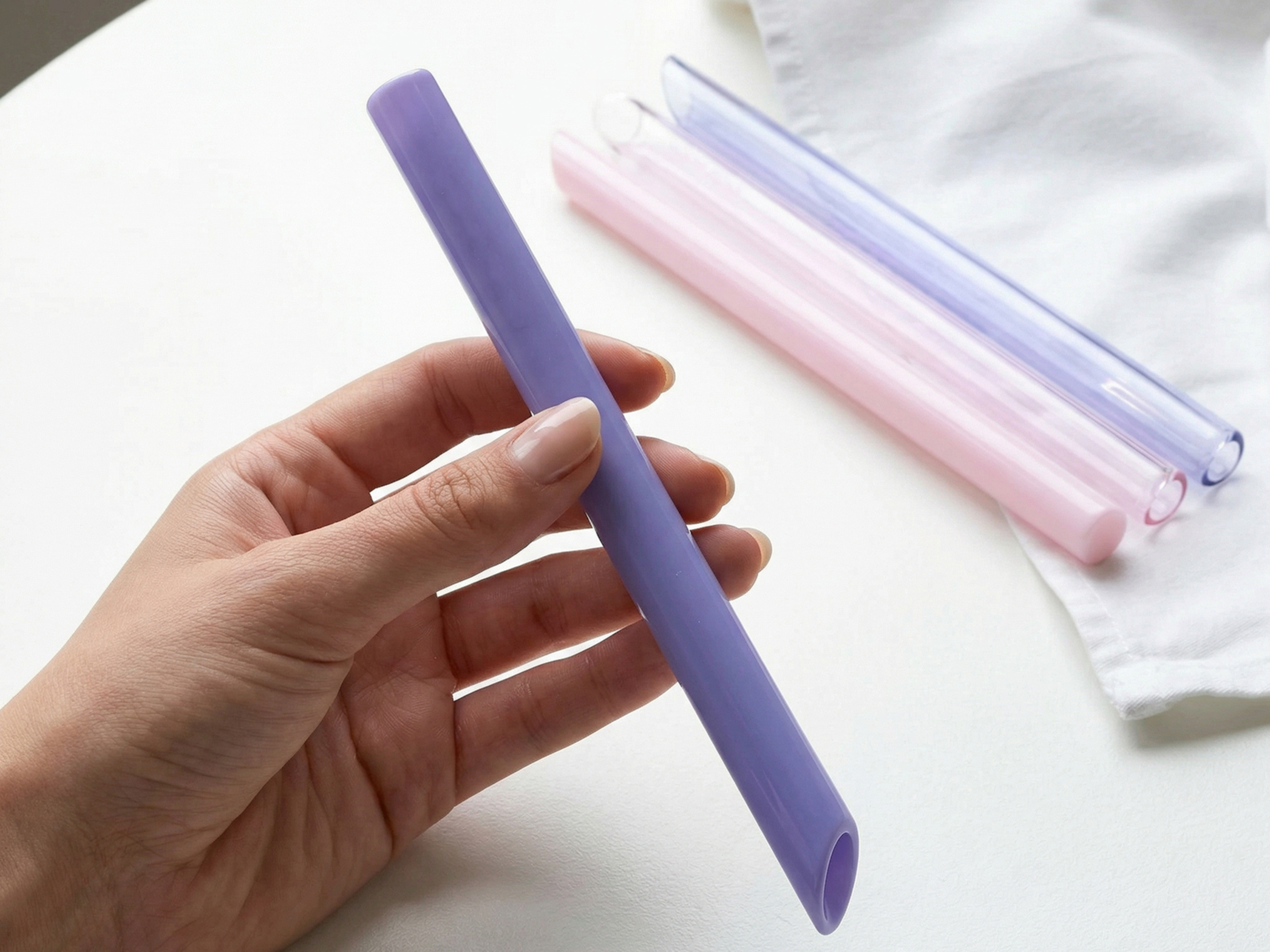 Glass straws made from durable borosilicate glass – mix and match 12 – 21 cm straight drinking straws