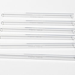 NETANY 16-Pack Reusable Glass Straws, Clear Glass Drinking Straw, 10''x10  MM, Set of 6 Straight and 6 Bent with 4 Cleaning Brushes - Perfect for