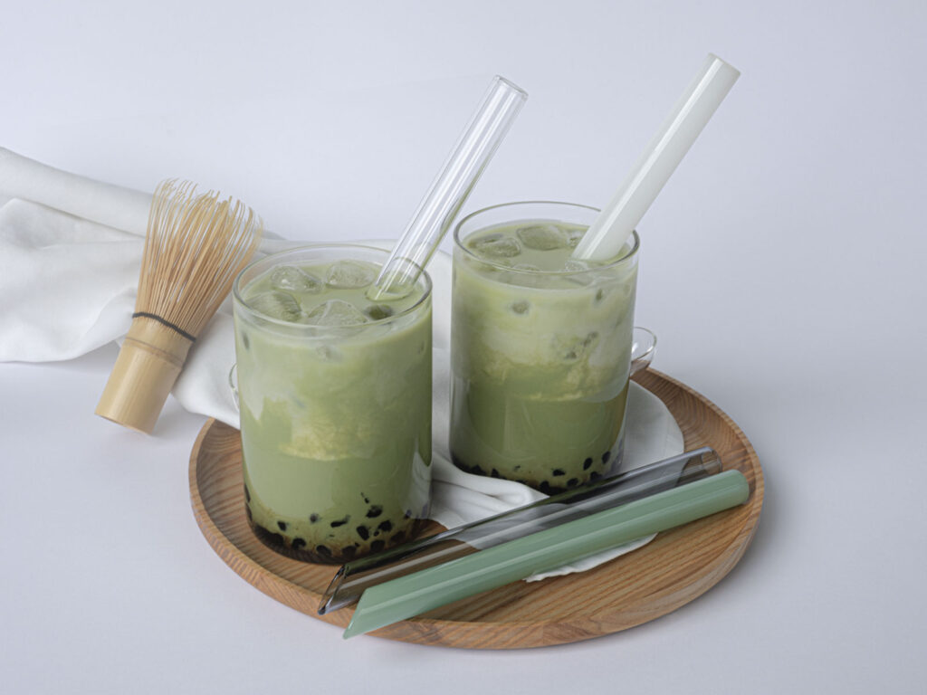 Glass Straw for smoothie, milkshake, bubble tea, and other frozen drinks