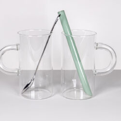 Bubble Handle Glass Mug